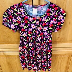 Vince Camuto Black and White Puff Sleeve Sundress